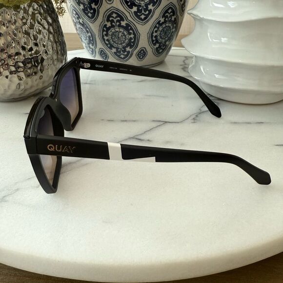 Quay Australia Black Frame Gradient Brown Lens Sunglasses